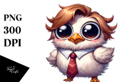 Cartoony Bird with Bow Tie, Transparent PNG Product Image 1