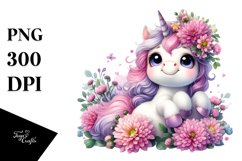 Cute Baby Unicorn Smiling | Sublimation Clipart Product Image 3