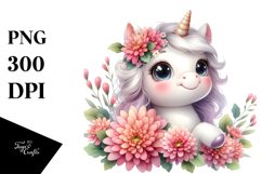 Cute Baby Unicorn Smiling | Sublimation Clipart Product Image 3
