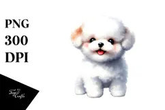 Expressive Baby Bichon Frise, Transparent PNG Product Image 1
