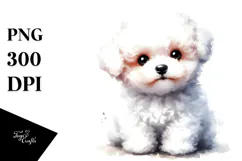 Expressive Baby Bichon Frise, High-Quality PNG Product Image 1