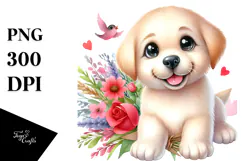 Watercolor Labrador Retriever Cartoon, Transparent PNG Product Image 1