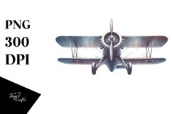 Vintage Plane Watercolor Product Image 1