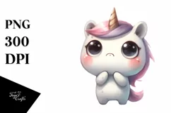Funny Expressive Unicorn, Transparent PNG Product Image 1