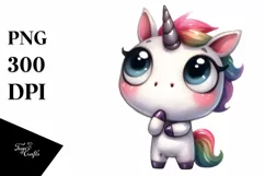 Funny Expressive Unicorn, Transparent PNG Product Image 3