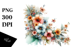 Colorful Hawaiian Flowers with Gold Insertions Product Image 1