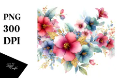 Colorful Hawaiian Flowers with Gold Insertions Product Image 1