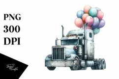 Vintage Semi Truck Balloons Product Image 1