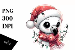 Cute Baby Flamingo Christmas Image Product Image 1