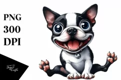Funny Boston Terrier Popping Eyes | Sublimation | Clipart Product Image 3