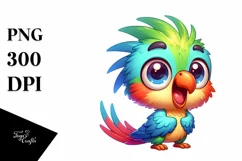 Cute Baby Parrot Smiling | Sublimation Clipart Product Image 3