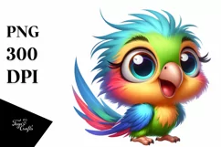 Cute Baby Parrot Smiling | Sublimation Clipart Product Image 1