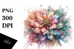 Abstract Shiny Zinnia Art Product Image 3