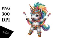 Baby Unicorn in Samba Dancer&#039;s Costume, PNG Image Product Image 3