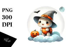 Cute Baby Turtle, Halloween Theme, PNG Product Image 1