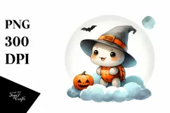 Cute Baby Turtle, Halloween Theme, PNG Product Image 1