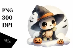 Cute Baby Turtle Halloween PNG Product Image 1