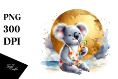 Koala with Cocktail PNG Product Image 1