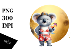 Koala with Cocktail PNG Product Image 1