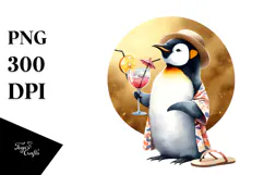 Penguin in Beachwear, High-Res PNG Product Image 1
