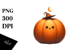 Funny Pumpkin Digital Painting PNG Product Image 1