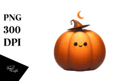 Funny Pumpkin Digital Painting PNG Product Image 1
