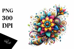 Colorful Colorful Flower Clipart Product Image 3