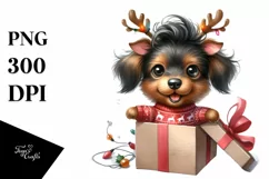 Expressive Baby Watercolor Dachshund, Crazy Haircut PNG Product Image 3