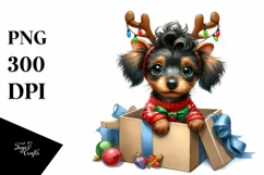 Expressive Baby Watercolor Dachshund, Crazy Haircut PNG Product Image 3
