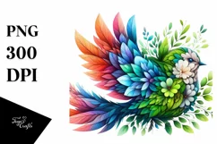 Vibrant Watercolor Bird with Bandana and es, Transparent PNG Product Image 3