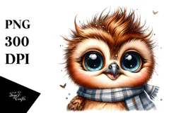 Cute Baby Owl, Transparent PNG Product Image 1