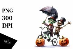 Funny Zombie Clipart, Halloween Theme, PNG Product Image 3