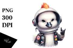 Cute Swan Astronaut PNG Product Image 1