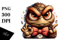 Exaggerated Cute Turtle PNG Product Image 1