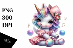 Colorful Pastel Baby Unicorn in Swing Dance Costume, Product Image 3