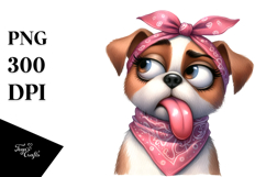 Cute Dog with Bandana, Transparent PNG Product Image 1