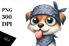 Cute Dog with Bandana, Transparent PNG Product Image 1
