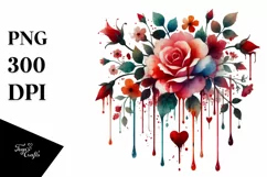 Colorful Flower Sketches PNG Product Image 1