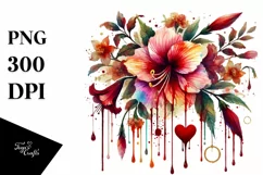 Colorful Flower Sketches PNG Product Image 1