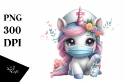 Cute Baby Unicorn with Nurse Mask Product Image 1