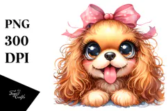 Cute Baby Cocker Spaniel, High-Res PNG Product Image 1
