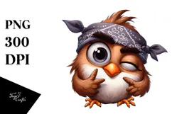 Goofy Bird with Bandana PNG Product Image 1