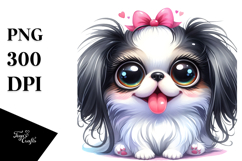 Cute Cartoon Japanese Chin PNG Product Image 1