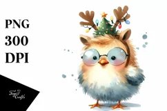 Expressive Baby Watercolor Chicken, Pastel Colors PNG Product Image 3