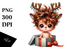 Expressive Baby Watercolor Brittany, Crazy Haircut PNG Product Image 3