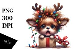 Expressive Baby Watercolor Brittany, Crazy Haircut PNG Product Image 1