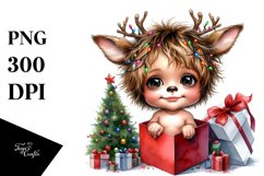 Expressive Baby Watercolor Brittany, Crazy Haircut PNG Product Image 1