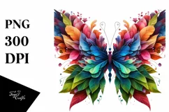 Vibrant Watercolor Butterfly, Transparent PNG Product Image 3
