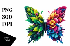Vibrant Watercolor Butterfly, Transparent PNG Product Image 3