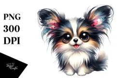 Watercolor Cute Papillon, Transparent PNG Product Image 1